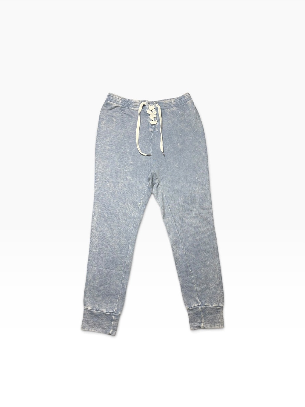NWT Chaser Lace Up Cuffed Jogger Sweatpants Cotton Linen Blend Size L